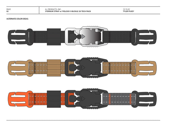 Sternum Strap Design Tech Pack with FIDLOCK V-BUCKLE 20